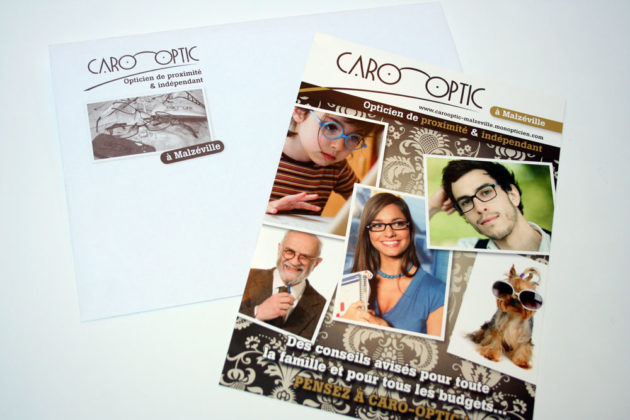 flyer en publipostage pour caro-optique